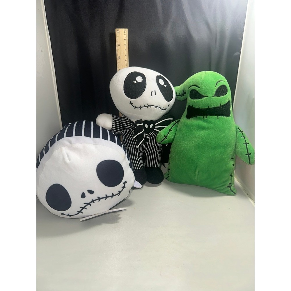 Disney Nightmare Before Christmas Plush Jack Skellington Oogie Boogie Tsum 3pc